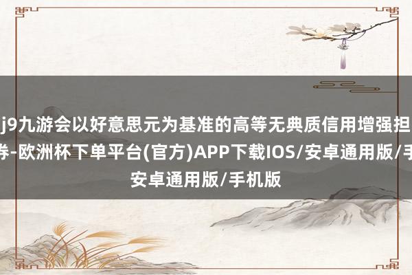 j9九游会以好意思元为基准的高等无典质信用增强担保债券-欧洲杯下单平台(官方)APP下载IOS/安卓通用版/手机版