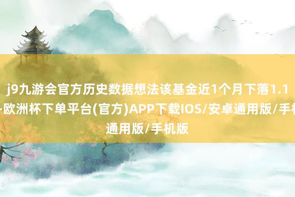 j9九游会官方历史数据想法该基金近1个月下落1.18%-欧洲杯下单平台(官方)APP下载IOS/安卓通用版/手机版