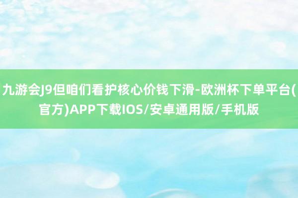 九游会J9但咱们看护核心价钱下滑-欧洲杯下单平台(官方)APP下载IOS/安卓通用版/手机版