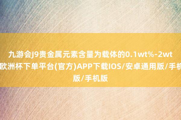 九游会J9贵金属元素含量为载体的0.1wt%-2wt%-欧洲杯下单平台(官方)APP下载IOS/安卓通用版/手机版