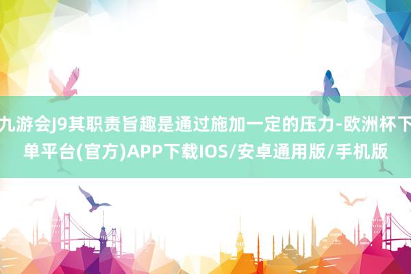 九游会J9其职责旨趣是通过施加一定的压力-欧洲杯下单平台(官方)APP下载IOS/安卓通用版/手机版