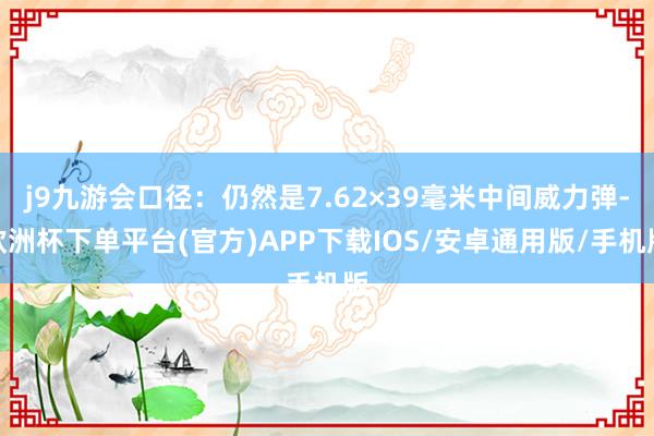 j9九游会口径:仍然是7.62×39毫米中间威力弹-欧洲杯下单平台(官方)APP下载IOS/安卓通用版/手机版