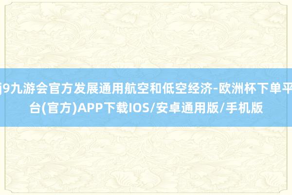 j9九游会官方发展通用航空和低空经济-欧洲杯下单平台(官方)APP下载IOS/安卓通用版/手机版