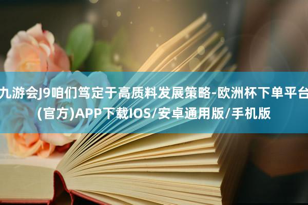 九游会J9咱们笃定于高质料发展策略-欧洲杯下单平台(官方)APP下载IOS/安卓通用版/手机版