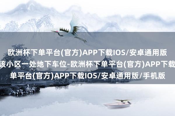 欧洲杯下单平台(官方)APP下载IOS/安卓通用版/手机版一同拍卖的还有该小区一处地下车位-欧洲杯下单平台(官方)APP下载IOS/安卓通用版/手机版
