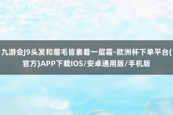 九游会J9头发和眉毛皆裹着一层霜-欧洲杯下单平台(官方)APP下载IOS/安卓通用版/手机版